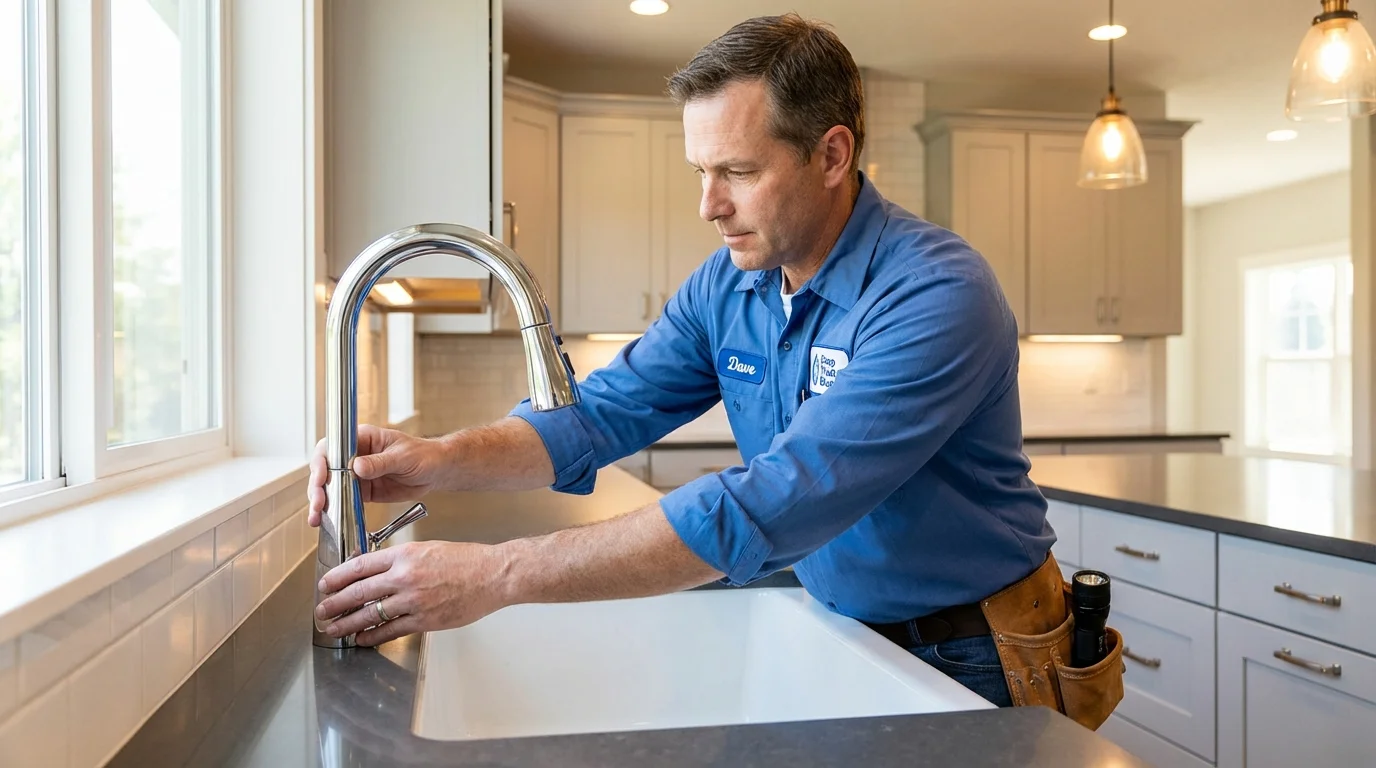 Kitchen faucet installation by Johns Plumbing LLC in Methuen
